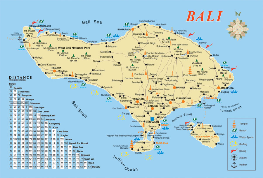 Peta Pulau Bali